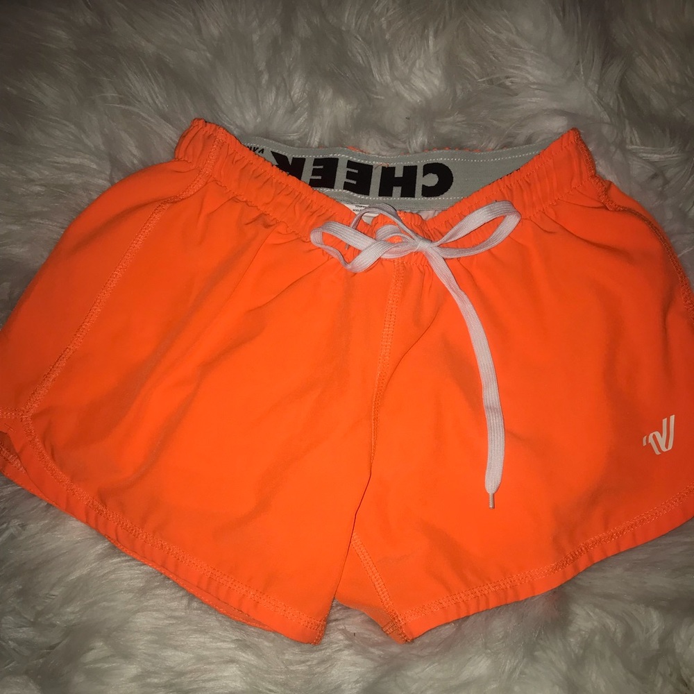 Varsity neon orange shorts size XS